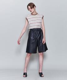 6 | ＜6(ROKU)＞COTTON MULTI BORDER NO SLEEVE T-SHIRT 2022SS/Tシャツ(Tシャツ/カットソー)