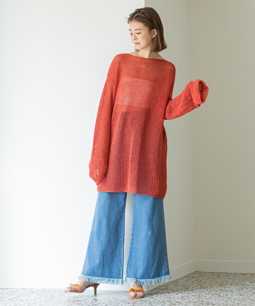 U by SPICK&SPAN(ユーバイスピックアンドスパン)の「フレアフリンジデニム(デニムパンツ・レディース・ブルー・38/36/34)」の13枚目の写真