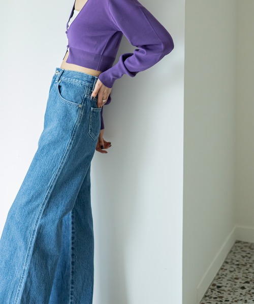 U by SPICK&SPAN(ユーバイスピックアンドスパン)の「フレアフリンジデニム(デニムパンツ・レディース・ブルー・38/36/34)」の17枚目の写真