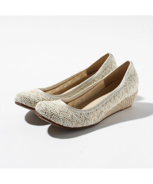 LE TALON（ルタロン）の「◇3.5CMウェーブパナマウェッジ（パンプス・レディース・アイボリー/ブラック/グレー・37.5/35.5/38/37/36/36.5）」の12枚目の写真