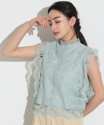 BEAMS HEART / マルチレース ハイネックプルオーバー