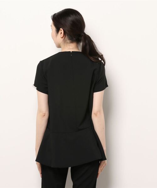 PICCIN（ピッチン）の「袖パールペプラムブラウス（Tシャツ/カットソー・レディース・ブラック/ネイビー・M）」の8枚目の写真