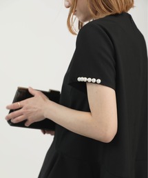 PICCIN | 袖パールペプラムブラウス(Tシャツ/カットソー)