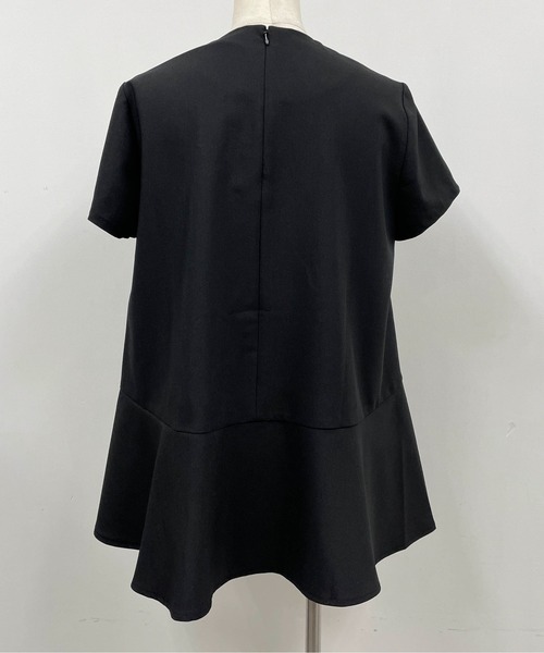 PICCIN（ピッチン）の「袖パールペプラムブラウス（Tシャツ/カットソー・レディース・ブラック/ネイビー・M）」の13枚目の写真