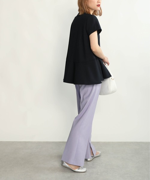 PICCIN（ピッチン）の「袖パールペプラムブラウス（Tシャツ/カットソー・レディース・ブラック/ネイビー・M）」の10枚目の写真