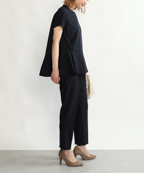 PICCIN（ピッチン）の「袖パールペプラムブラウス（Tシャツ/カットソー・レディース・ブラック/ネイビー・M）」の15枚目の写真