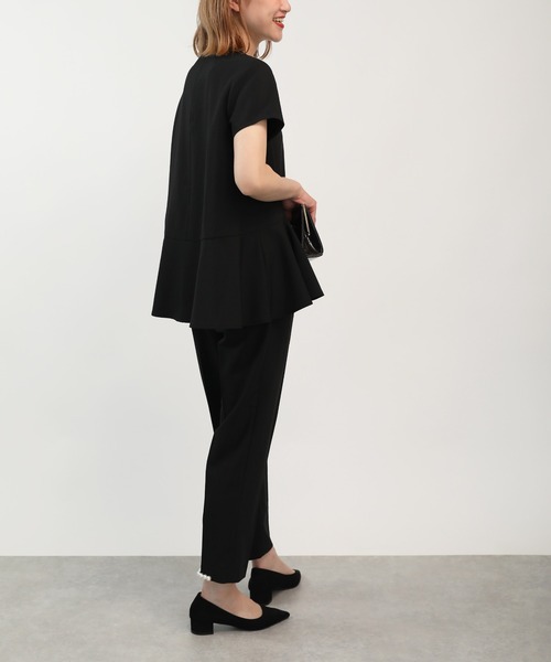 PICCIN（ピッチン）の「袖パールペプラムブラウス（Tシャツ/カットソー・レディース・ブラック/ネイビー・M）」の17枚目の写真