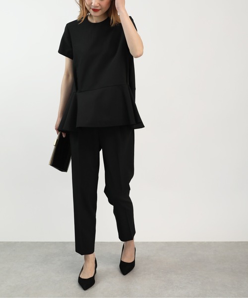 PICCIN（ピッチン）の「袖パールペプラムブラウス（Tシャツ/カットソー・レディース・ブラック/ネイビー・M）」の5枚目の写真