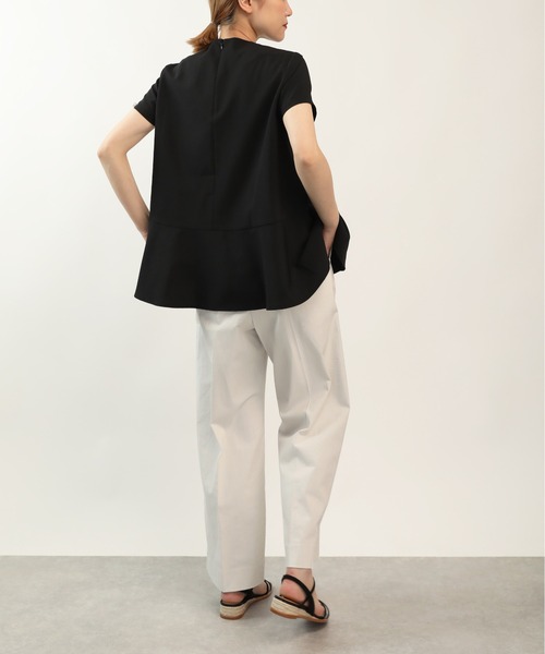 PICCIN（ピッチン）の「袖パールペプラムブラウス（Tシャツ/カットソー・レディース・ブラック/ネイビー・M）」の18枚目の写真