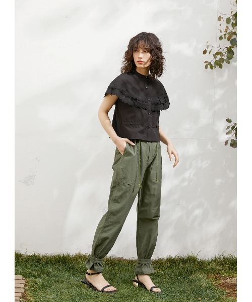 COEL（コエル）の「ダブルレースブラウス（シャツ/ブラウス・レディース・ホワイト/ブラック・FREE）」の15枚目の写真