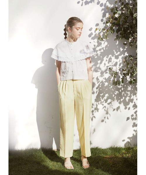 COEL（コエル）の「ダブルレースブラウス（シャツ/ブラウス・レディース・ホワイト/ブラック・FREE）」の6枚目の写真