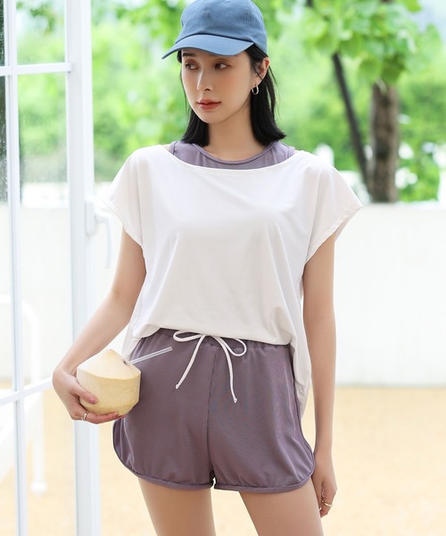 user_fdeca4e3専用 FILA レディース 水着 タンキニ 4点セット ウエストリボン T