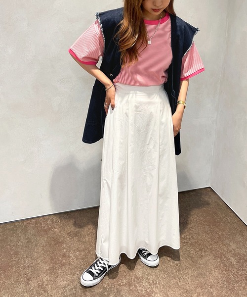 apres jour mignon（アプレジュールミニョン）の「フレアスカート　【ZOZOTOWN限定アイテム】（スカート・レディース・オフホワイト/ブラック・MEDIUM/SMALL/X-LARGE）」の7枚目の写真