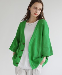 ルーズシルエット ハーフスリーブカーディガン