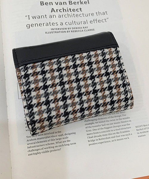 DAY CLOSET(デイ クローゼット)の「レディース 千鳥格子アコーディオンカードケース(カードケース・レディース・グリーン/ブラウン/ブラック・ONE SIZE)」の7枚目の写真