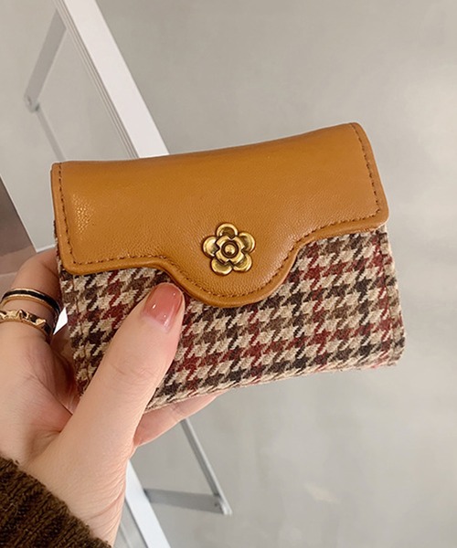 DAY CLOSET(デイ クローゼット)の「レディース 千鳥格子アコーディオンカードケース(カードケース・レディース・グリーン/ブラウン/ブラック・ONE SIZE)」の9枚目の写真