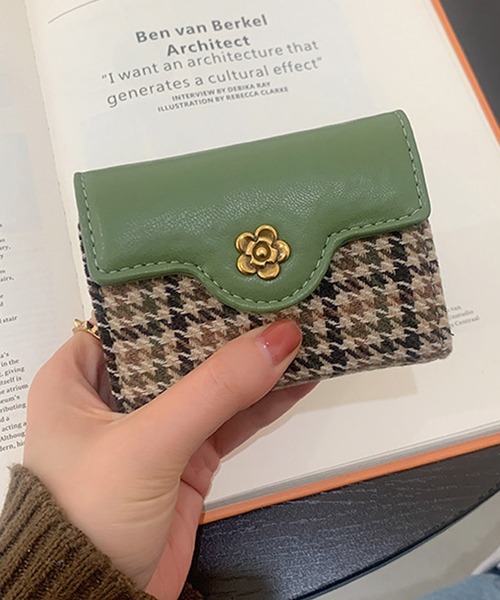 DAY CLOSET(デイ クローゼット)の「レディース 千鳥格子アコーディオンカードケース(カードケース・レディース・グリーン/ブラウン/ブラック・ONE SIZE)」の12枚目の写真