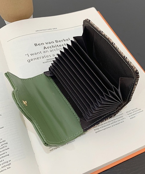 DAY CLOSET(デイ クローゼット)の「レディース 千鳥格子アコーディオンカードケース(カードケース・レディース・グリーン/ブラウン/ブラック・ONE SIZE)」の13枚目の写真
