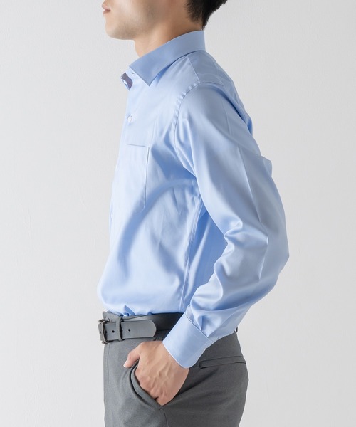 【セール】TESTAスマートドレスシャツ＜ブルー＞（ビジネスシャツ）｜BRICK & SONS（ブリックアンドサンズ）