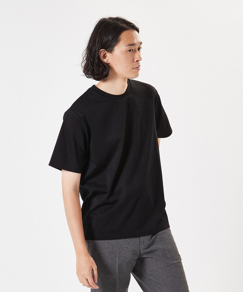 EDIFICE（エディフィス）の「【made in japan】スーピマコットン ポンチ クルーネック Tシャツ（Tシャツ/カットソー・メンズ・ブラック/グレー/ホワイト/ベージュ/サックスブルー/オレンジ系その他・LARGE/X-LARGE/MEDIUM/SMALL）」の9枚目の写真