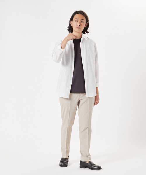 EDIFICE（エディフィス）の「【made in japan】スーピマコットン ポンチ クルーネック Tシャツ（Tシャツ/カットソー・メンズ・ブラック/グレー/ホワイト/ベージュ/サックスブルー/オレンジ系その他・LARGE/X-LARGE/MEDIUM/SMALL）」の10枚目の写真