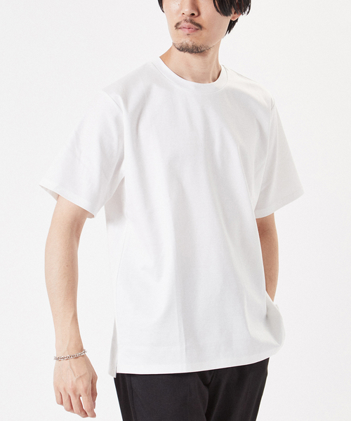 EDIFICE（エディフィス）の「【made in japan】スーピマコットン ポンチ クルーネック Tシャツ（Tシャツ/カットソー・メンズ・ブラック/グレー/ホワイト/ベージュ/サックスブルー/オレンジ系その他・LARGE/X-LARGE/MEDIUM/SMALL）」の14枚目の写真