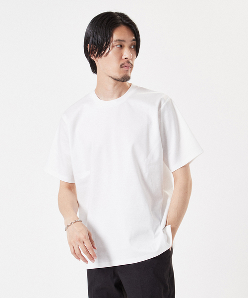 EDIFICE（エディフィス）の「【made in japan】スーピマコットン ポンチ クルーネック Tシャツ（Tシャツ/カットソー・メンズ・ブラック/グレー/ホワイト/ベージュ/サックスブルー/オレンジ系その他・LARGE/X-LARGE/MEDIUM/SMALL）」の15枚目の写真