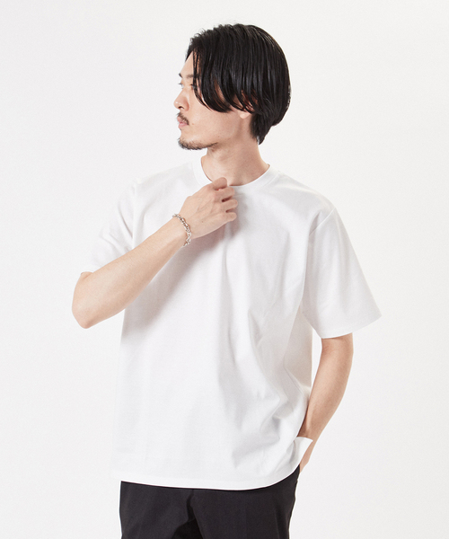 EDIFICE（エディフィス）の「【made in japan】スーピマコットン ポンチ クルーネック Tシャツ（Tシャツ/カットソー・メンズ・ブラック/グレー/ホワイト/ベージュ/サックスブルー/オレンジ系その他・LARGE/X-LARGE/MEDIUM/SMALL）」の16枚目の写真