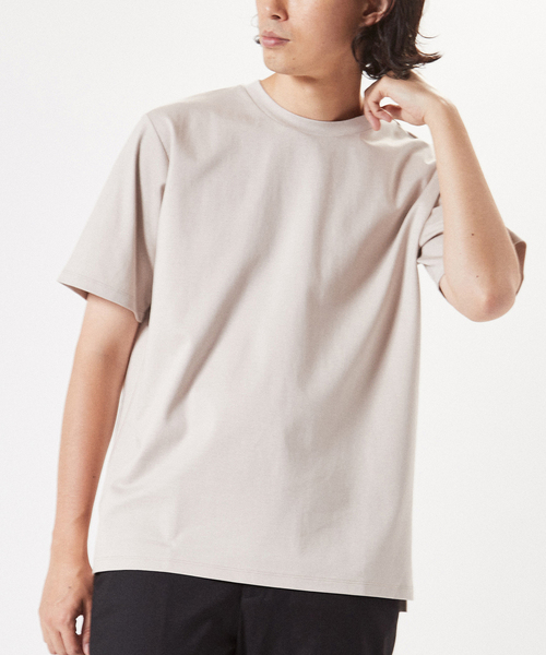 EDIFICE（エディフィス）の「【made in japan】スーピマコットン ポンチ クルーネック Tシャツ（Tシャツ/カットソー・メンズ・ブラック/グレー/ホワイト/ベージュ/サックスブルー/オレンジ系その他・LARGE/X-LARGE/MEDIUM/SMALL）」の18枚目の写真