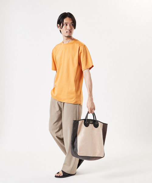 EDIFICE（エディフィス）の「【made in japan】スーピマコットン ポンチ クルーネック Tシャツ（Tシャツ/カットソー・メンズ・ブラック/グレー/ホワイト/ベージュ/サックスブルー/オレンジ系その他・LARGE/X-LARGE/MEDIUM/SMALL）」の21枚目の写真