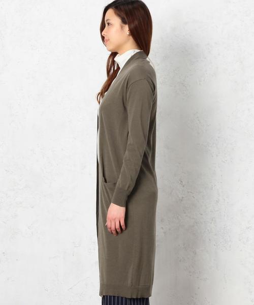 green label relaxing（グリーンレーベルリラクシング）の「GT C/ACE SUPER LONG カーディガン◆（カーディガン/ボレロ・レディース・ライトグレー/オリーブ/ネイビー/グレー/その他1・FREE）」の16枚目の写真