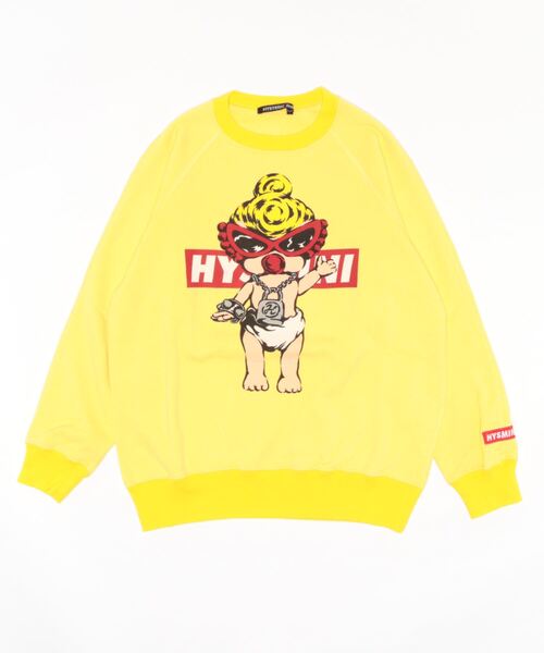 HYSTERIC MINI（ヒステリックミニ）の「HYSTERIC DOLL 裏毛トレーナー（スウェット・キッズ・ブラック/ピンク/レモンイエロー/ライトグレー・130/140）」の4枚目の写真