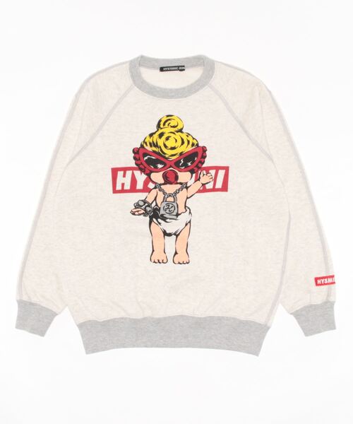 HYSTERIC MINI（ヒステリックミニ）の「HYSTERIC DOLL 裏毛トレーナー（スウェット・キッズ・ブラック/ピンク/レモンイエロー/ライトグレー・130/140）」の3枚目の写真