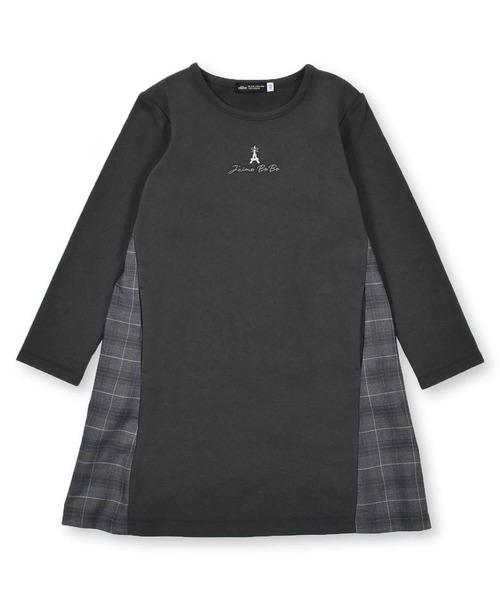 BeBe(ベベ)の「BeBe/ミニウラゲ サイド 切り替え ワンピース (90~150cm)(ワンピース・キッズ・ブルー/グレー・140/120/150/100/90/130/110)」の10枚目の写真