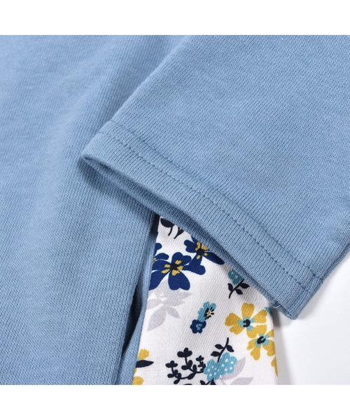 BeBe(ベベ)の「BeBe/ミニウラゲ サイド 切り替え ワンピース (90~150cm)(ワンピース・キッズ・ブルー/グレー・140/120/150/100/90/130/110)」の11枚目の写真