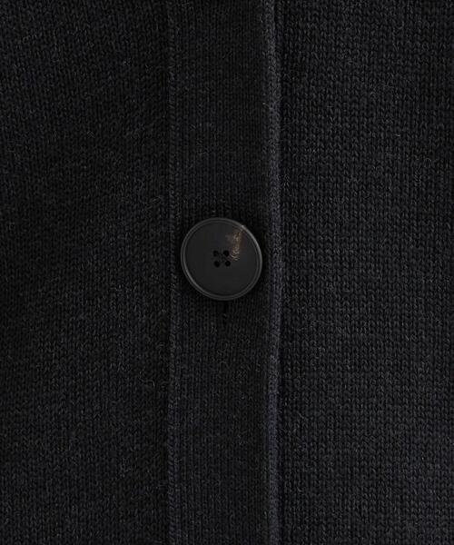 【美品】LOEFF ロエフ フリンジ Vネック カーディガン チャコール LOEFF（ロエフ）の「＜LOEFF＞W 9G フリンジ Vネック