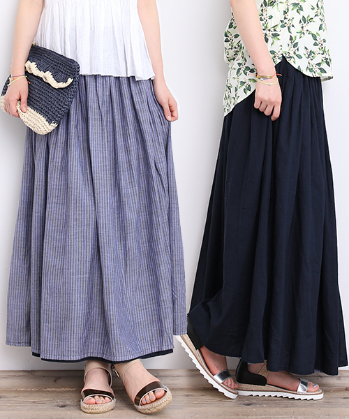 B:MING by BEAMS（ビーミングバイビームス）の「＜InRed 6月号掲載＞ビーミング by ビームス / リバーシブル マキシスカート（スカート・レディース・オフホワイト/ネイビー/ブルー系その他/その他/ダークブルー/サックスブルー/その他1/ホワイト系その他・ONE SIZE）」の5枚目の写真