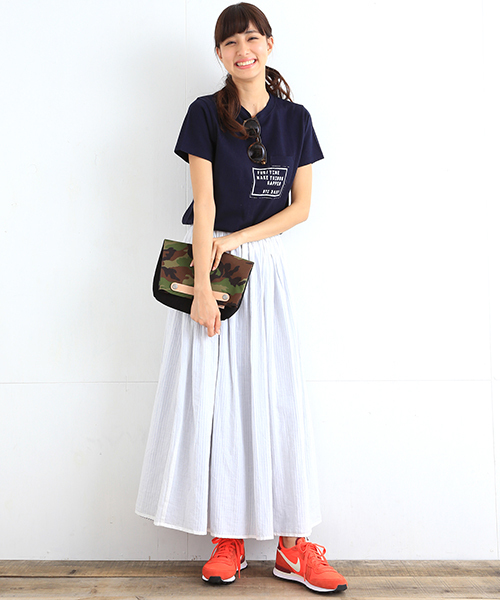 B:MING by BEAMS（ビーミングバイビームス）の「＜InRed 6月号掲載＞ビーミング by ビームス / リバーシブル マキシスカート（スカート・レディース・オフホワイト/ネイビー/ブルー系その他/その他/ダークブルー/サックスブルー/その他1/ホワイト系その他・ONE SIZE）」の12枚目の写真