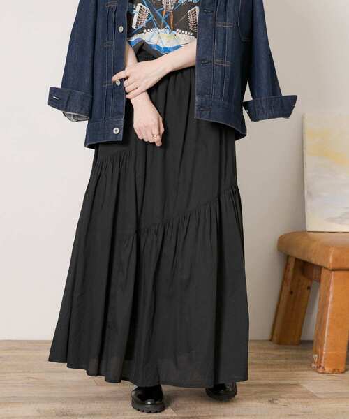 URBAN RESEARCH Sonny Label（アーバンリサーチサニーレーベル）の「コードコットンアシメギャザースカート（スカート・レディース・グリーン/レッド/ブラック・FREE）」の10枚目の写真