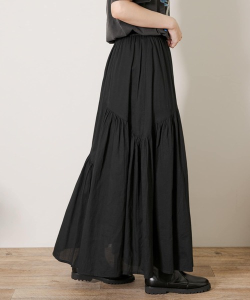 URBAN RESEARCH Sonny Label（アーバンリサーチサニーレーベル）の「コードコットンアシメギャザースカート（スカート・レディース・グリーン/レッド/ブラック・FREE）」の15枚目の写真