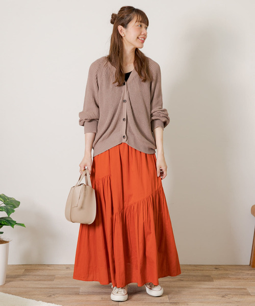 URBAN RESEARCH Sonny Label（アーバンリサーチサニーレーベル）の「コードコットンアシメギャザースカート（スカート・レディース・グリーン/レッド/ブラック・FREE）」の20枚目の写真