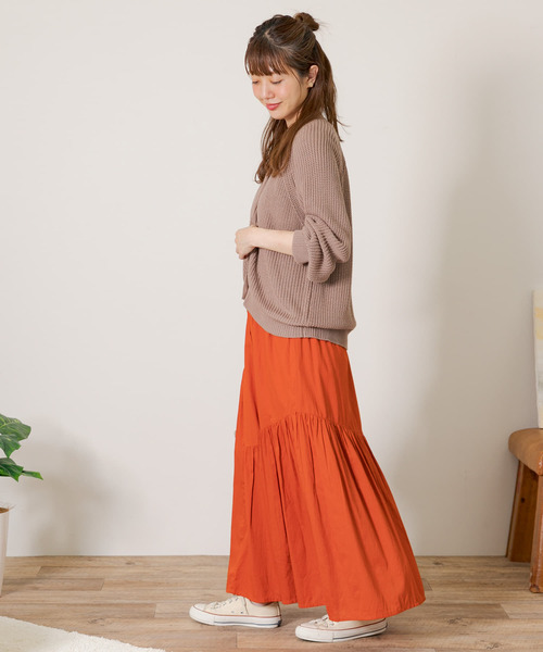 URBAN RESEARCH Sonny Label（アーバンリサーチサニーレーベル）の「コードコットンアシメギャザースカート（スカート・レディース・グリーン/レッド/ブラック・FREE）」の21枚目の写真