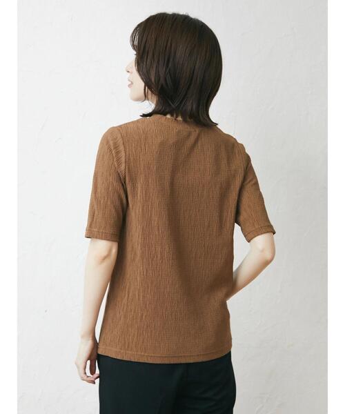 Green Parks(グリーンパークス)の「プリーツ加工カットプルオーバー(Tシャツ/カットソー・レディース・ブラック/オレンジ/グリーン/キャメル・FREE)」の9枚目の写真