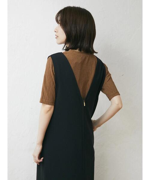 Green Parks(グリーンパークス)の「プリーツ加工カットプルオーバー(Tシャツ/カットソー・レディース・ブラック/オレンジ/グリーン/キャメル・FREE)」の18枚目の写真