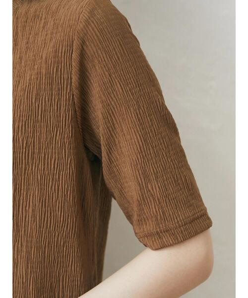 Green Parks(グリーンパークス)の「プリーツ加工カットプルオーバー(Tシャツ/カットソー・レディース・ブラック/オレンジ/グリーン/キャメル・FREE)」の10枚目の写真