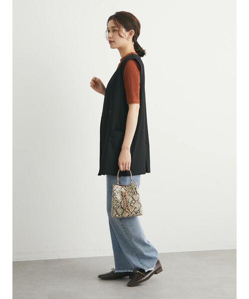 Green Parks(グリーンパークス)の「プリーツ加工カットプルオーバー(Tシャツ/カットソー・レディース・ブラック/オレンジ/グリーン/キャメル・FREE)」の8枚目の写真