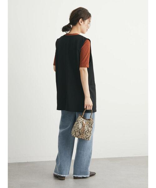 Green Parks(グリーンパークス)の「プリーツ加工カットプルオーバー(Tシャツ/カットソー・レディース・ブラック/オレンジ/グリーン/キャメル・FREE)」の14枚目の写真