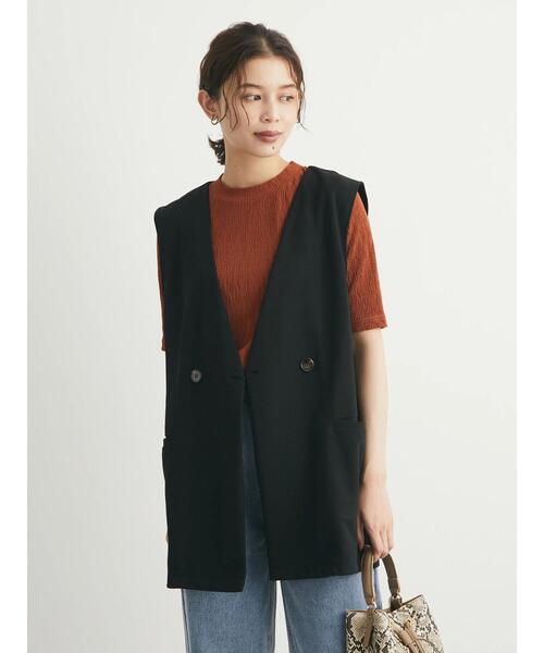 Green Parks(グリーンパークス)の「プリーツ加工カットプルオーバー(Tシャツ/カットソー・レディース・ブラック/オレンジ/グリーン/キャメル・FREE)」の11枚目の写真