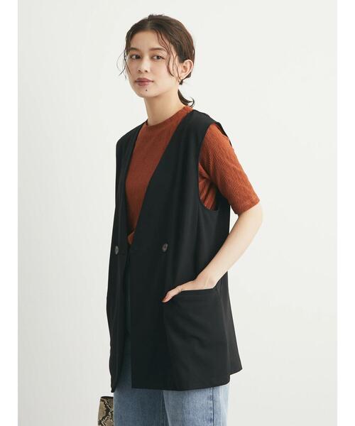 Green Parks(グリーンパークス)の「プリーツ加工カットプルオーバー(Tシャツ/カットソー・レディース・ブラック/オレンジ/グリーン/キャメル・FREE)」の17枚目の写真