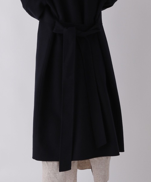 BABYLONE(バビロン)の「リバーロングコート(ノーカラーコート・レディース・ネイビー/ブラウン系その他・フリー)」の14枚目の写真